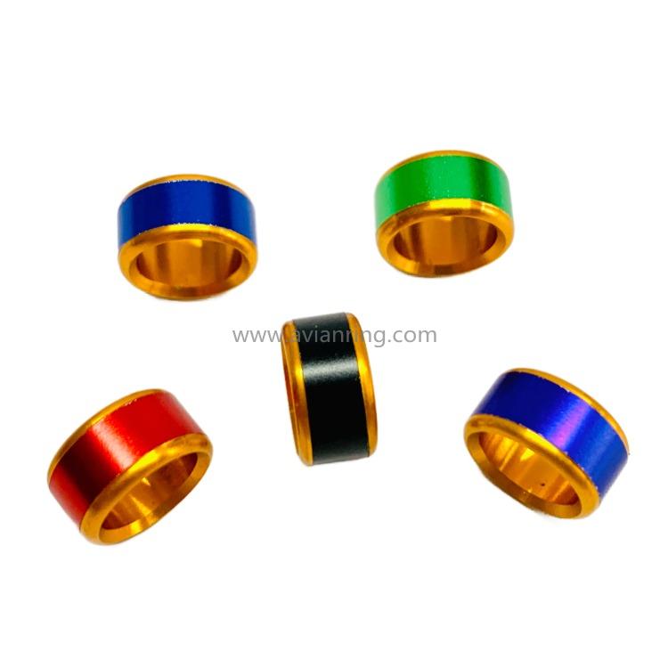 Bicolor Aluminium bird ring
