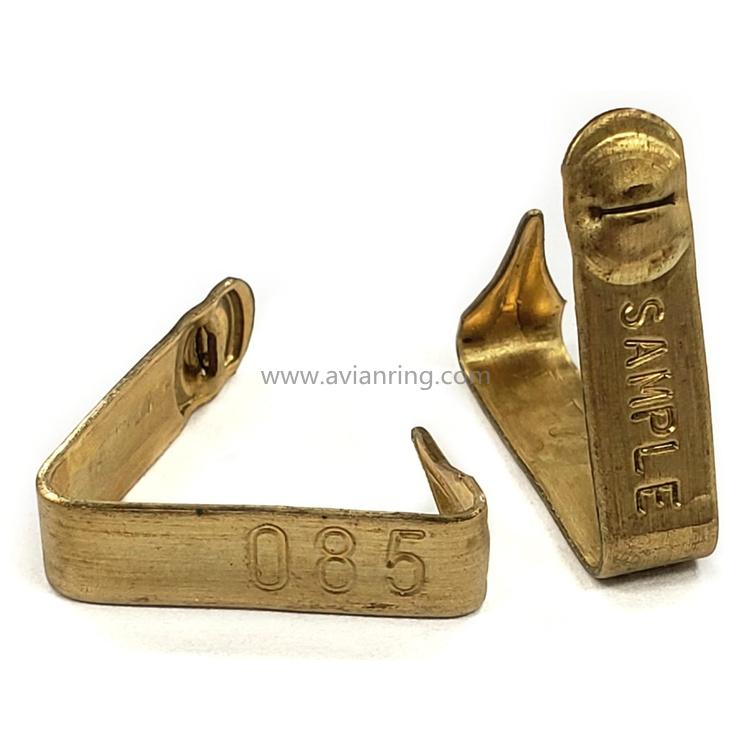 High Quality Brass Poultry Wing Band