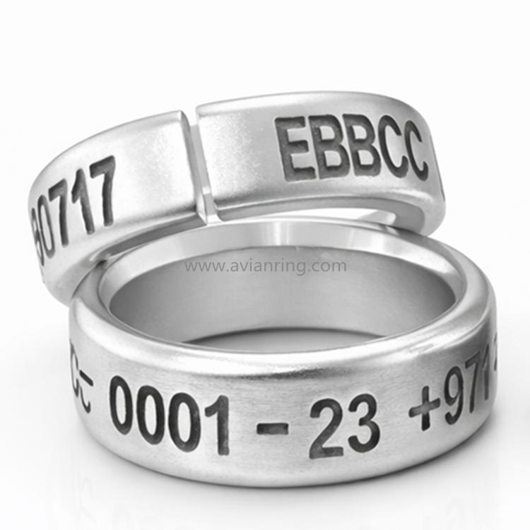 Deep Engraved Open Bird Ring