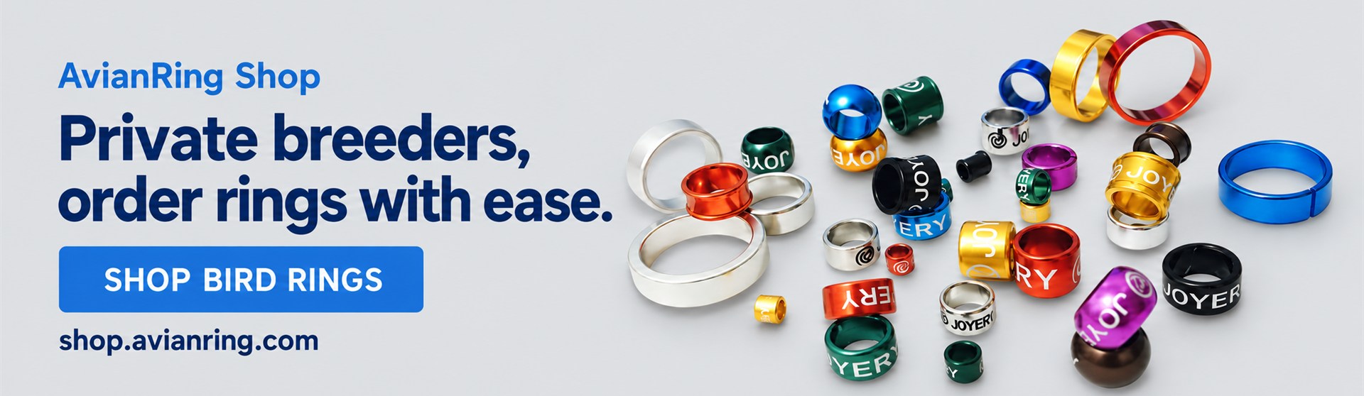 Private breeders, order rings with ease.